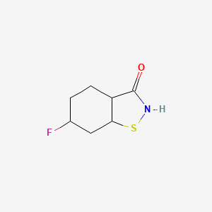 6-Fluoro-3a,4,5,6,7,7a-hexahydro-1,2-benzothiazol-3-one