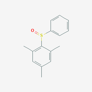 molecular formula C15H16OS B12354979 Benzene, 1,3,5-trimethyl-2-(phenylsulfinyl)-, (R)-(9CI) 