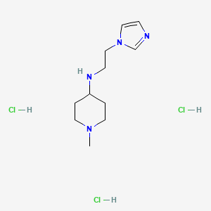 N-[2-(1H-imidazol-1-yl)ethyl]-1-methylpiperidin-4-amine trihydrochloride