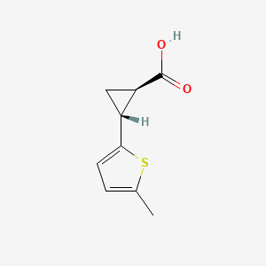 rac-(1R,2R)-2-(5-methylthiophen-2-yl)cyclopropane-1-carboxylic acid, trans