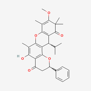 molecular formula C30H32O6 B1235504 Baeckea frutescens 5 