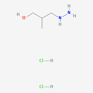 molecular formula C4H14Cl2N2O B12355040 3-Hydrazinyl-2-methylpropan-1-ol dihydrochloride CAS No. 1803612-24-9