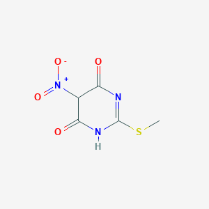 molecular formula C5H5N3O4S B12355049 2-methylsulfanyl-5-nitro-1H-pyrimidine-4,6-dione 