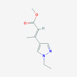 molecular formula C10H14N2O2 B12355060 methyl 3-(1-ethyl-1H-pyrazol-4-yl)but-2-enoate 