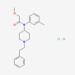 molecular formula C23H31ClN2O2 B12355081 2-methoxy-N-(1-phenethylpiperidin-4-yl)-N-(m-tolyl)acetamide,monohydrochloride 