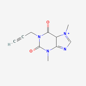 molecular formula C10H11N4O2+ B12355102 3,7-dimethyl-1-prop-2-ynyl-5H-purin-7-ium-2,6-dione 