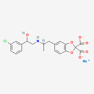 Sodium;5-[2-[[2-(3-chlorophenyl)-2-hydroxyethyl]amino]propyl]-1,3-benzodioxole-2,2-dicarboxylate