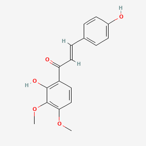 molecular formula C17H16O5 B1235512 1-(2-Hydroxy-3,4-dimethoxyphenyl)-3-(4-hydroxyphenyl)prop-2-en-1-one CAS No. 193411-10-8