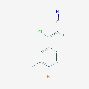 molecular formula C10H7BrClN B12355148 3-(4-Bromo-3-methylphenyl)-3-chloroprop-2-enenitrile 