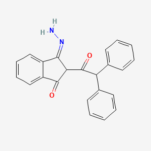 molecular formula C23H18N2O2 B1235516 2-Diphenylacetyl-1,3-indandione-1-hydrazone CAS No. 5102-79-4