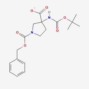 1,3-Pyrrolidinedicarboxylic acid, 3-[[(1,1-dimethylethoxy)carbonyl]amino]-, 1-(phenylmethyl) ester