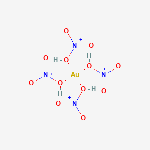 molecular formula AuH4N4O12 B1235517 tetranitratoaurate(III) 
