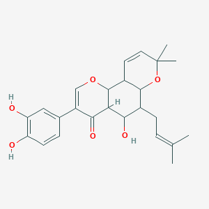 3-(3,4-Dihydroxyphenyl)-5-hydroxy-8,8-dimethyl-6-(3-methylbut-2-enyl)-4a,5,6,6a,10a,10b-hexahydropyrano[2,3-h]chromen-4-one