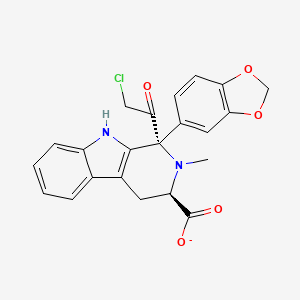 (1R,3R)-1-(1,3-benzodioxol-5-yl)-1-(2-chloroacetyl)-2-methyl-4,9-dihydro-3H-pyrido[3,4-b]indole-3-carboxylate