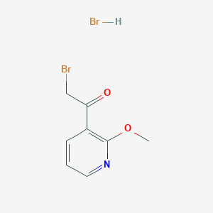 molecular formula C8H9Br2NO2 B12355210 2-Bromo-1-(2-methoxypyridin-3-yl)ethan-1-one hydrobromide 