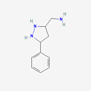 molecular formula C10H15N3 B12355217 (5-Phenylpyrazolidin-3-yl)methanamine 