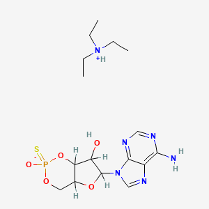 molecular formula C16H27N6O5PS B12355218 Adenosine 3',5'-cyclic monophosphorothioate, RP-isomer, triethylammonium salt 