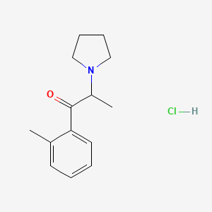 molecular formula C14H20ClNO B12355219 2-(Pyrrolidin-1-yl)-1-(o-tolyl)propan-1-one,monohydrochloride 