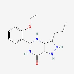 7H-Pyrazolo[4,3-d]pyrimidin-7-one, 5-(2-ethoxyphenyl)-1,6-dihydro-3-propyl-