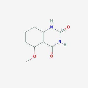 molecular formula C9H14N2O3 B12355272 5-methoxy-4a,5,6,7,8,8a-hexahydro-1H-quinazoline-2,4-dione 