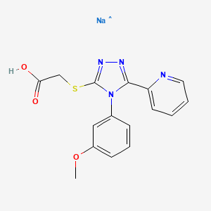 molecular formula C16H14N4NaO3S B12355283 CID 156588520 CAS No. 1459687-96-7