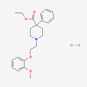 molecular formula C23H30BrNO4 B1235532 1-(2-(o-Methoxyphenoxy)ethyl)-4-phenylisonipecotic acid ethyl ester hydrobromide 
