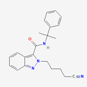 molecular formula C22H24N4O B12355367 2-(4-cyanobutyl)-N-(2-phenylpropan-2-yl)-2H-indazole-3-carboxamide CAS No. 2365471-69-6