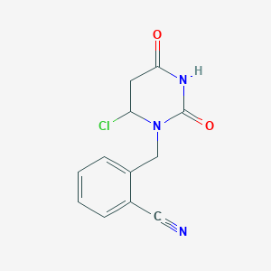 2-[(6-Chloro-2,4-dioxo-1,3-diazinan-1-yl)methyl]benzonitrile