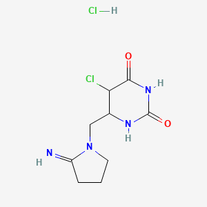 5-chloro-6-[(2-iminopyrrolidin-1-yl)methyl]-1H-pyrimidine-2,4-dione,hydrochloride