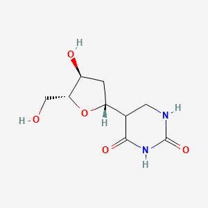 molecular formula C9H14N2O5 B12355395 5-[(2R,4S,5R)-4-hydroxy-5-(hydroxymethyl)oxolan-2-yl]-1,3-diazinane-2,4-dione 