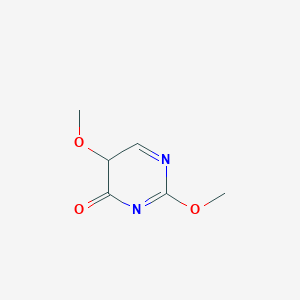 molecular formula C6H8N2O3 B12355403 2,5-dimethoxy-5H-pyrimidin-4-one 