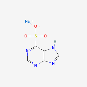 molecular formula C5H3N4NaO3S B12355415 sodium 9H-purine-6-sulfonate 