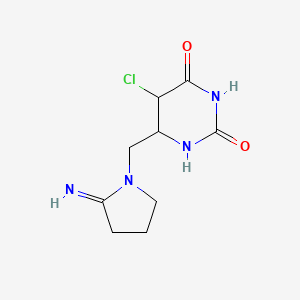 5-Chloro-6-[(2-iminopyrrolidin-1-yl)methyl]-1,3-diazinane-2,4-dione