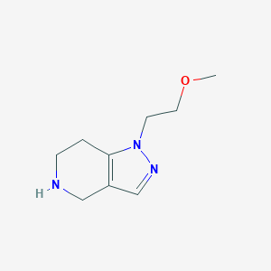 molecular formula C9H15N3O B12355449 1-(2-methoxyethyl)-1H,4H,5H,6H,7H-pyrazolo[4,3-c]pyridine CAS No. 1392273-22-1