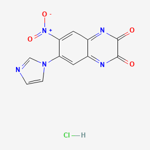 6-Imidazol-1-yl-7-nitroquinoxaline-2,3-dione;hydrochloride