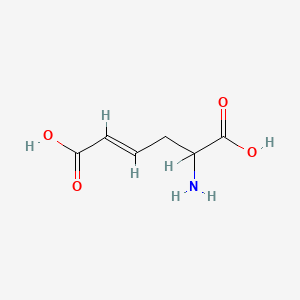 molecular formula C6H9NO4 B1235551 5-Aminohex-2-enedioic acid CAS No. 74743-93-4
