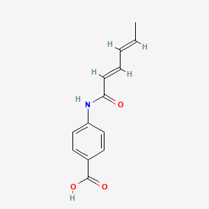 molecular formula C13H13NO3 B12355537 4-(Hexa-2,4-dienamido)benzoic acid 