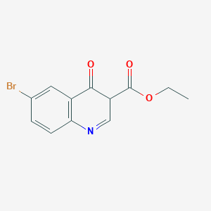 molecular formula C12H10BrNO3 B12355539 ethyl 6-bromo-4-oxo-3H-quinoline-3-carboxylate 