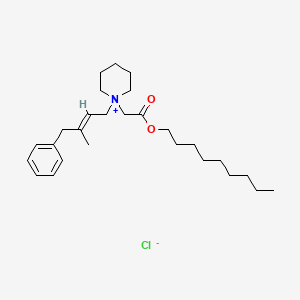 molecular formula C27H44ClNO2 B1235554 1-(3-Benzyl-2-butenyl)-1-(nonyloxycarbonylmethyl)piperidinium chloride CAS No. 42528-18-7