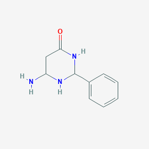 molecular formula C10H13N3O B12355562 6-Amino-2-phenyl-1,3-diazinan-4-one 