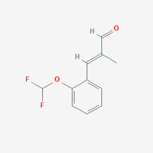 molecular formula C11H10F2O2 B12355586 (E)-3-[2-(difluoromethoxy)phenyl]-2-methylprop-2-enal 