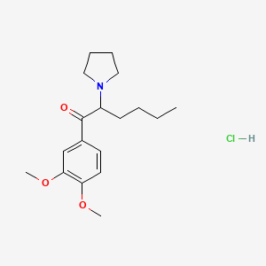 1-(3,4-Dimethoxyphenyl)-2-(pyrrolidin-1-yl)hexan-1-one,monohydrochloride