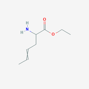 molecular formula C8H15NO2 B12355595 ethyl 2-aminohex-4-enoate 