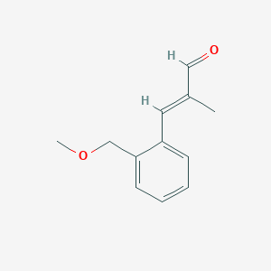 molecular formula C12H14O2 B12355643 (E)-3-[2-(methoxymethyl)phenyl]-2-methylprop-2-enal 