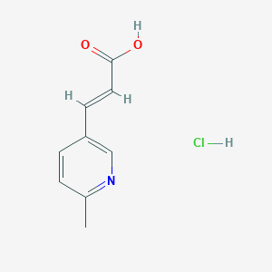 molecular formula C9H10ClNO2 B12355649 3-(6-Methylpyridin-3-yl)prop-2-enoic acid hydrochloride 