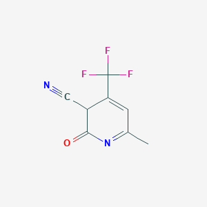 molecular formula C8H5F3N2O B12355695 6-methyl-2-oxo-4-(trifluoromethyl)-3H-pyridine-3-carbonitrile 