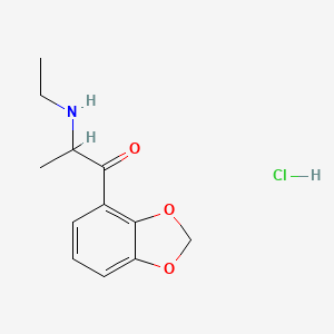 molecular formula C12H16ClNO3 B12355716 1-(Benzo[d][1,3]dioxol-4-yl)-2-(ethylamino)propan-1-one,monohydrochloride 