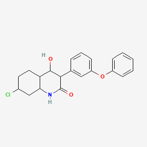 7-chloro-4-hydroxy-3-(3-phenoxyphenyl)-3,4,4a,5,6,7,8,8a-octahydro-1H-quinolin-2-one