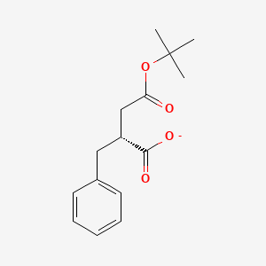 molecular formula C15H19O4- B12355749 Butanedioic acid, (phenylmethyl)-, 4-(1,1-dimethylethyl) ester, (R)- 