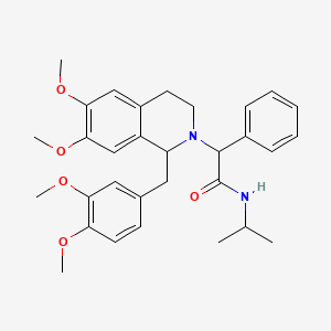 molecular formula C31H38N2O5 B12355761 2-[1-[(3,4-dimethoxyphenyl)methyl]-6,7-dimethoxy-3,4-dihydro-1H-isoquinolin-2-yl]-2-phenyl-N-propan-2-ylacetamide 